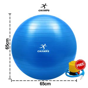 CHAMPS Gymball Untuk Bumil 65 cm FREE POMPA Alat Olahraga Untuk di Rumah Alat Fitness Rumahan