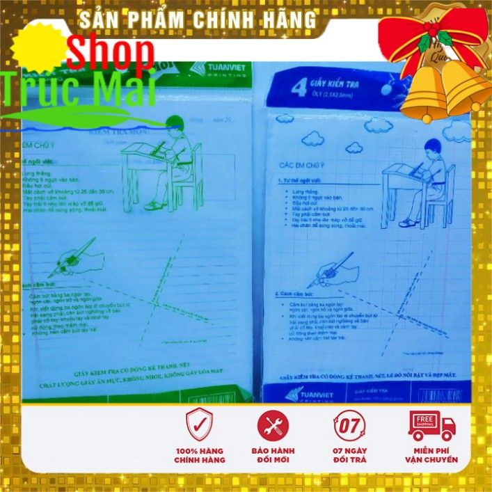 Giấy kiểm tra kẻ ngang ô ly dành cho THCS THPT Tiểu Học | Lazada.vn
