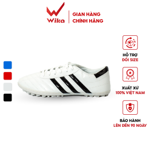 Giày Đá Bóng Wika 3 Sọc Da Nhăn Giày Đá Banh Wika 3 Sọc Chính Hãng Đã Khâu Toàn Bộ Đế