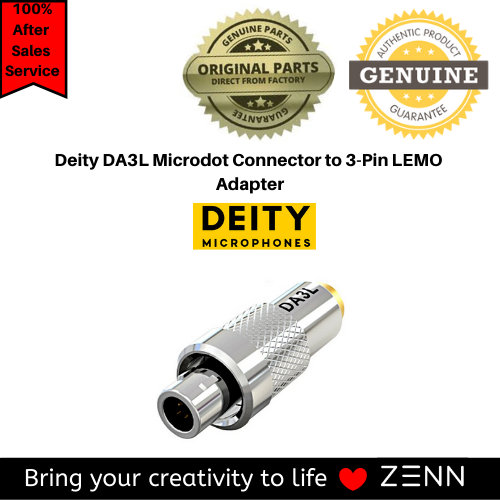 Deity DA3L Microdot Connector To 3 Pin LEMO Adapter Lazada