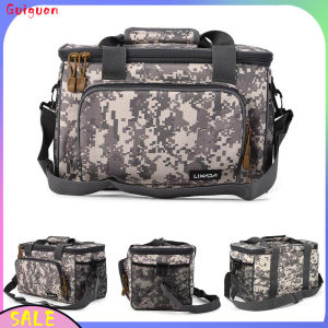 Portable Multifunctional Canvas Fishing Shoulder Bag Pack Fishing Tackle Bag Fishing Lure Reel Bag Pouch Case