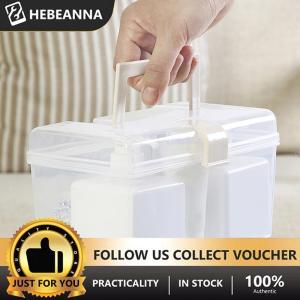 hebeanna กล่องเก็บหน้ากากพร้อมหูหิ้วกล่องเก็บของที่เก็บของจิปาถะกันฝุ่นกันน้ำได้