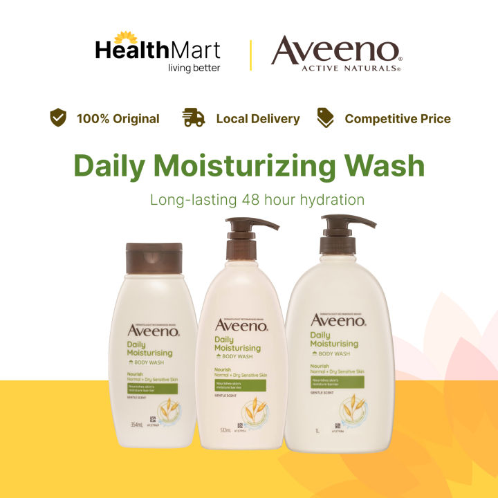 [SG] Aveeno Daily Moisturizing Body Wash for Dry & Sensitive Skin with Prebiotic Oat