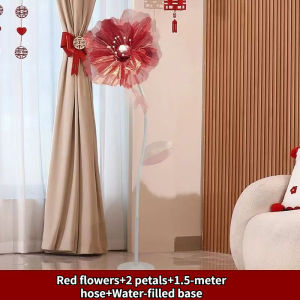 Artificial Organza Flower Wedding Road Guide Flower With Stem And Base Party Decor Photography Props