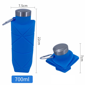 TIDY 700ML Silicone Folding Water Bottle Telescopic Cup Portable Travel Water Tumbler