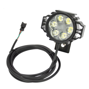 Front Light Lamp Universal Electric Bike Horn Headlight 36V-48V Waterproof Head Lamp for Night Cycling