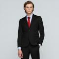 GQ Essential Suits สูทผู้ชายทรงสลิม รุ่น Super TR Slim Black  สีดำ (ซักเครื่องได้). 