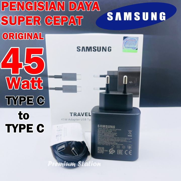 Samsung Travel Charger Pengisian Daya Super Cepat 45 WATT Type C