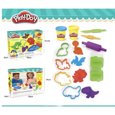 Dinosaur clay set colored clay toy set play doy toy set dinosaur model toy safe and non-toxic Ready stock in Manila fast shipping