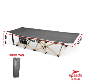 SPEEDS Tempat Tidur Velbed Tempat Tidur Lipat Bahan Alumunium Tempat Tidur Berkemah 031-41