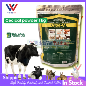 1 kg Cecical Powder feed premix Calcium + vitamins + minerals for animals pets poultry game fowl dog cat pigs cattle goat sheep1kg cecical vitamin powder 1kg belman products