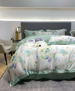 Bộ chăn ga gối cao cấp 100%Tencel 60s Họa tiết Cây xương rồng màu sắc tươi sáng - Mẫu 2022 Summer siêu mềm mát mịn