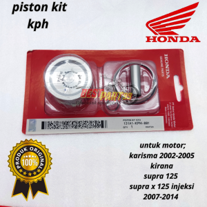 Piston kit KPH honda Karisma Kharisma Kirana Supra 125 Supra X 125 Injection/injeksi ahm Standar/0.50/1.00 Seher KIT kualitas original ori asli