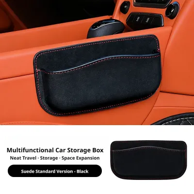 SEAMETAL Car Organizer Pocket Bag For Car Storage Box Collecting Bag Cards Phone Key Paste Box Self Adhesive Car Storage Pocket
