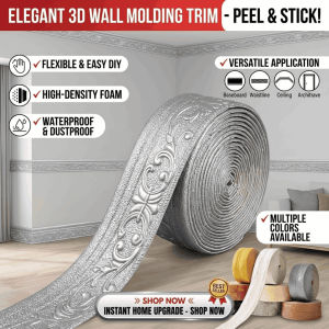 3D Foam Wall Edge Strip Stickers 10m Self-Adhesive Waterproof Baseboard Corner Waist Line Wallpaper for Living Room Home Decor