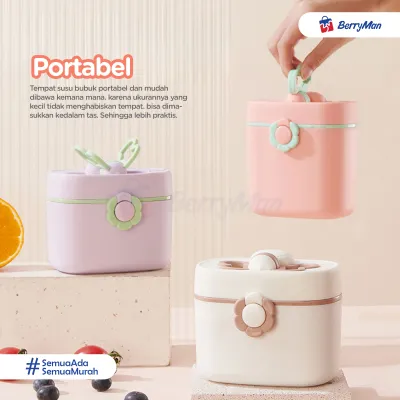 KLEVO MIKY Tempat Susu Bubuk Bayi 410 ML 600 ML Food Grade Milk Powder Container Travel Friendly