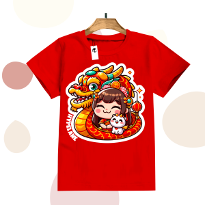 Code8.id DTF Chinese new year Cewek Naga Kaos anak laki laki kaos anak anak best seller Awan