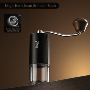 BINCOO Coffee Grinder Portable Steel Core Six-star Manual Coffee Grinder for Household Office and Outdoor