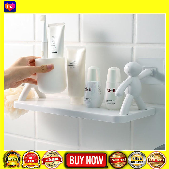 Human On Rack NEW PUNCH-FREE WALL HANGING HUMAN HOOK RACK FLOATING WALL LEDGE SHELF ...