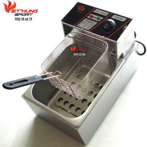 Bếp Chiên Nhúng Sunny 6 Lít Công Suất 2500W Loại Dày: Bếp chiên nhúng ngập dầu gà rán viên chiên xúc xich. Chất liệu Inox 304 Bảo hành 12 tháng.