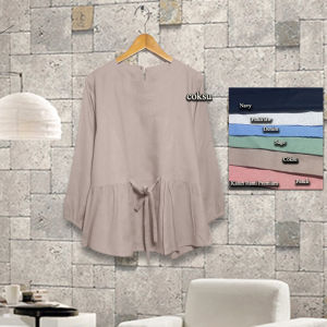 Terbaru Atasan Wanita - Blouse Wanita - Model Kerut kiri kanan - Kualitas DIJAMIN Mantap