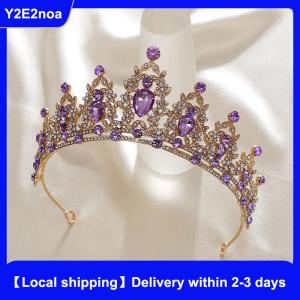 【Local shipping】 Luxury Elegant Princess Crown Hair Accessories Tiara For Women Party Rhinestone Wedding Bridal Crown New Head Jewelry