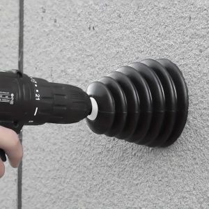 WENSH แผ่นยางรอง ฝาครอบกันฝุ่นสว่านไฟฟ้า ยูทิลิตี้ ปรับขนาดได้ ค้อนทุบฝุ่น อุปกรณ์เสริมแผ่นกั้นเถ้า สะดวกสบายๆ เจาะชามจับฝุ่น ของใช้ในครัวเรือน