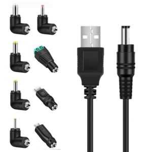 Multifuntional Charging Cable 10 Adapters Power Supply Cord Set PVC Texture Suitable for Indoor Home and Office Use