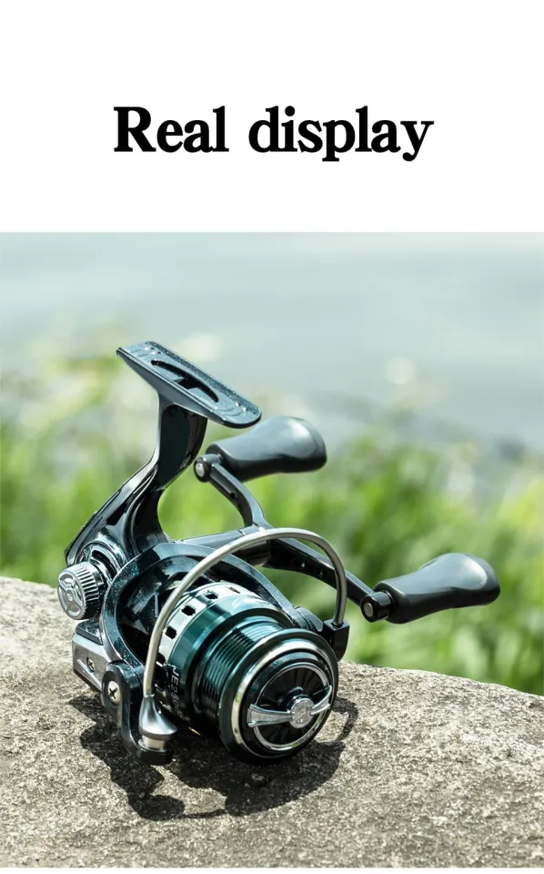 Spinning FIshing Reel Dlouble Handle Grip 8KG Max Drag Reel Fishing Metal  Shallow Spool Handles Reels Equipment Fishing Accessories Tools