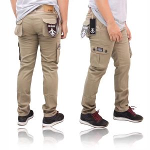 Celana Cargo Panjang Pria Premium Kanvas Slim fit Long Kargo PDL Distro