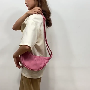 Casual Hobos Crossbody Bag for Women Girls Solid Color Chest Bag Boho Beach Pouch Purses Shoulder Bags