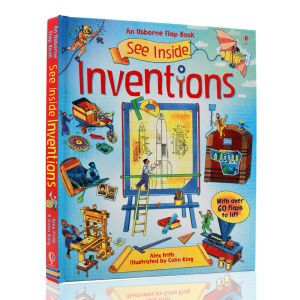 Usborne See Inside Inventions cardboard flip book invention science popular 3D book English original picture book