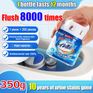 Imported from Japan Automatic Toilet Bowl Cleaner Toilet cleaners for Stain Automatic Bleach Quantitative Auto Releasing dirt removal up to 360 days of use Stain Remover Blue Tab Tablet Flush Deodorizes Automatic Blue Soap Toilet deodorizer 350g