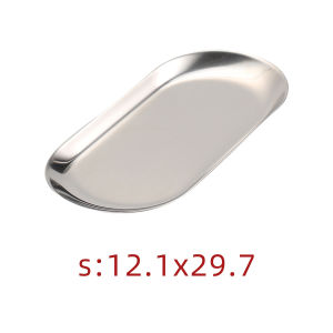 [S/M/L]Piring Nampan Oval Gold Piring Stainless Tray Decoration Aesthetic  Cafe Restorant Piring