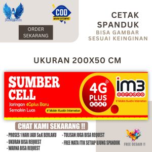 Cetak Spanduk Banner KONTER SUMBER CELL Costom Desain