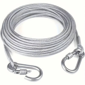 5/10/15M Clothesline Outdoor Clothesline Steel Wire Thickened Stainless Plastic Coated Clothesline