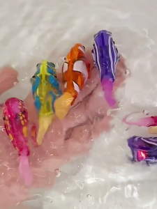 4Pieces Swimming Fish Cats Toy Electric Flashing Simulation Fish Toy For Boredom Cats Indoor Exercise Engagement Toy