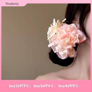 Heabety Pink Flower Hair Claw Fairy Hair Clip Large Hairpin For Women Girls Sweet Versatile Hair Clip Fashion Hair Accessories Gifts