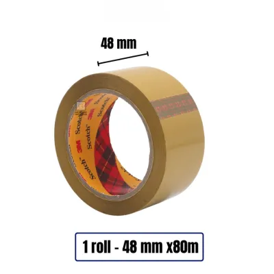 3M Scotch Tape 80m x 48mm Brown Tape Clear Tape