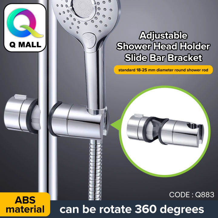Q MALL Adjustable Shower Head Holder for Slide Bar 1825mm, Bathroom