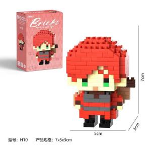 10 Mini Naruto Japanese Anime Mini Bricks Cartoon Dolls Building Block [Nano Block] DMXC F Series