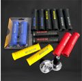 PAKET HANDGRIP THE STROM SET KIRI KANAN / HAND GRIP THE STORM ORIGINAL MOSCOW HANFAT MOTOR GAGANG GAS MOTOR RUBBER KARET TEBAL GRIP SARUNG GAS KARET PREMIUM + Jalu Stang Gepeng Pelindung Stang Model Gepeng UKIR ORIGINAL BBOY JALU STANG FLAT SPIRAL GARIS C. 