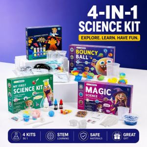 Science Experiment Kit Chemistry Lab Set 14 Experiments Stem Toy Bouncy Ball Maker For Kids Gift