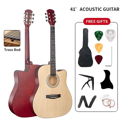KAWES กีต้าร์โปร่ง 41นิ้ว 🎸 สำหรับมือใหม่ ✨ ชุดเริ่มต้นครบ+ของแถม 🎁