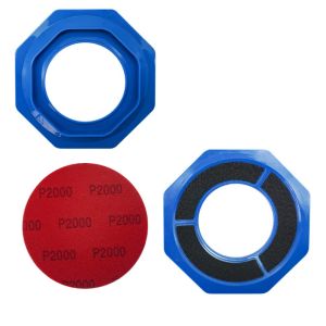 GOLFDIN 2-in-1 Bowling Ball Holder Hexagon Non-Slip Bowling Ball Base Professional with Sandpaper Bowling Ball Siding Pad Holder For Resurfacing Polishing