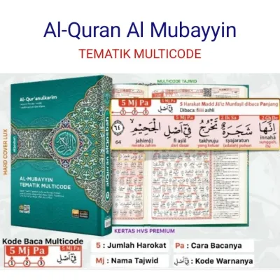 Mushaf Alquran Al Mubayyin Tematik QRCode Quran Terjemahan Perkata Latin A5