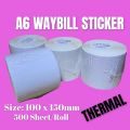 A6 WAYBILL MATTE THERMAL STICKER 4x 6inch // 100x150mm. 