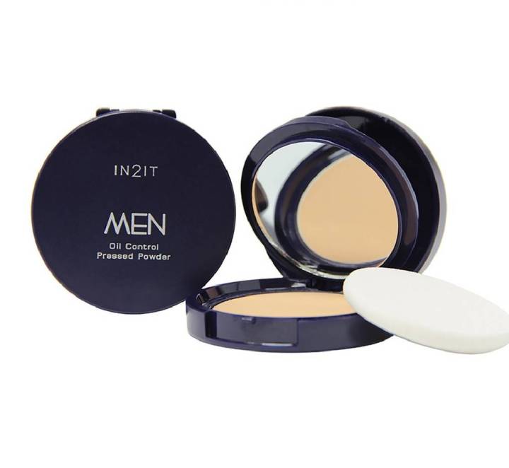 IN2IT Men Oil Control Pressed Powder แป้งผสมรองพื้นเนื้อละเอียด MOPM ...