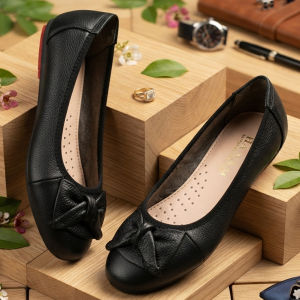 Giày Nữ Búp Bê Đế Bệt HA NAM Da Bò Thật Cao Cấp 2cm GBBN2045