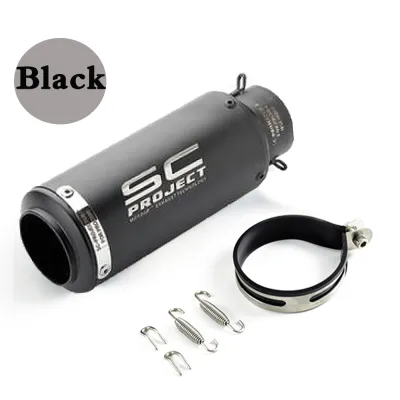 Moto Lupo SC Project Motorcycle Muffler Tailpipe Tip Stainless Universal 51mm Exhaust Pipe With Silencer